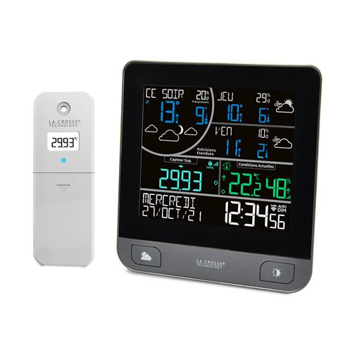 La Crosse Technology - LW3101 Station M&eacute;t&eacute;o Wifi avec Pr&eacute;visions 3 Jours - Gris
