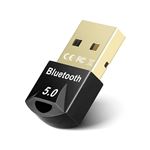 Clé Bluetooth 5.0 Dongle USB pour PC,Casque,Souris,Clavier,Smartphone, Adaptateur Compatible avec Windows 11/10/8.1/8/7 Phonillico®