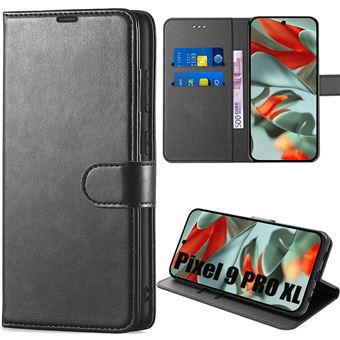 Coque Intégrale pour Google Pixel 9 Pro XL - Protection Rabat Cuir Synthétique Antichoc Noir - BOOLING - 1
