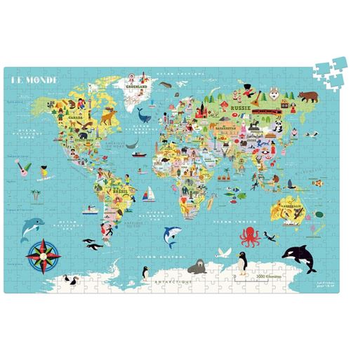 Achetez puzzle enfant 200 pièces Carte du monde