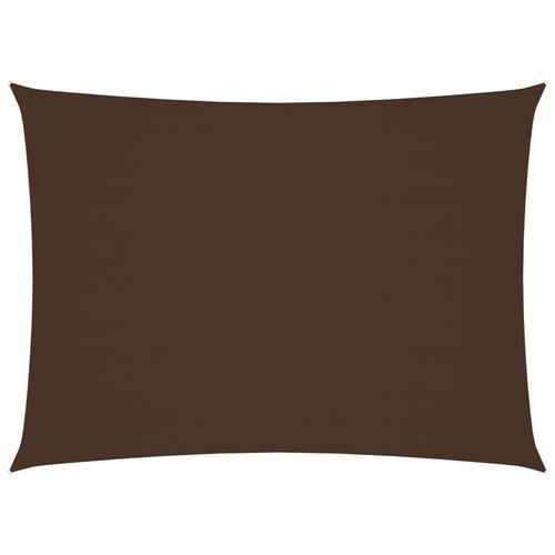 Voile de parasol Tissu Oxford rectangulaire 2x3,5 m Marron
