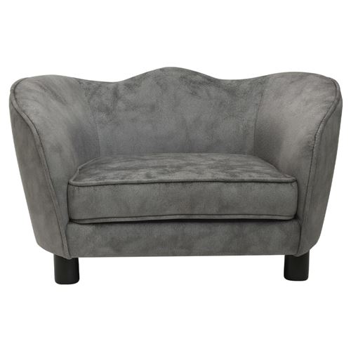 Meilleurs prix pour vidaXL Canapé pour chien Gris 66x43x40 cm Peluche