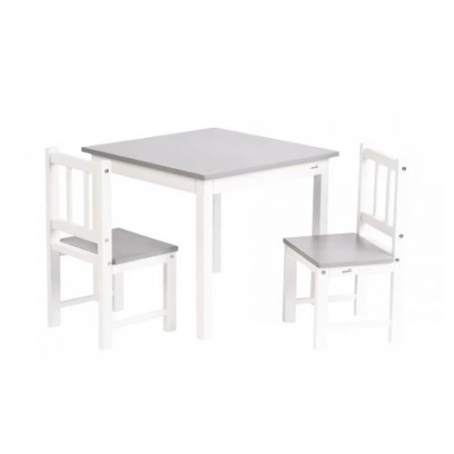 Geuther Meubles d activite en Hevea 2 chaises et une table Couleur Blanc