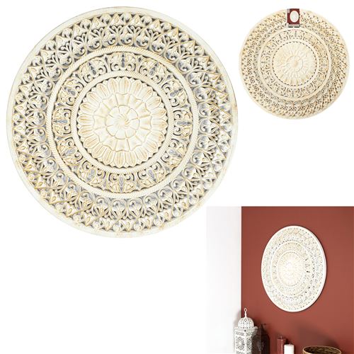 Non Communiqué Blanc Décoration Murale Ronde 60Cm