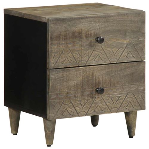 Vidaxl Gris/Clair Table De Chevet - Image 3
