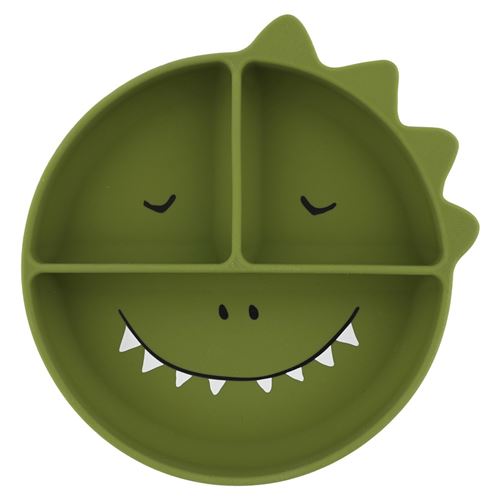 Non Communiqué Multicolore Assiette Avec Ventouse En Silicone Et Compartiments - Mr. Dino