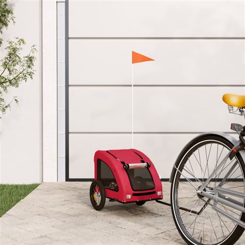 Meilleurs prix pour vidaXL Remorque vélo animaux de compagnie - Rouge