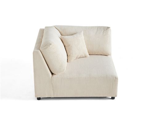 Non Communiqué Beige Garance - Module D'assise D'angle Réversible - En Velours Côtelé