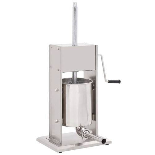 vidaXL Poussoir à saucisse manuel Argenté 10 L Acier inoxydable