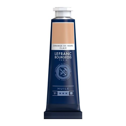 Peinture à l'huile en tube orange de mars clair 40ml - Lefranc & Bourgeois