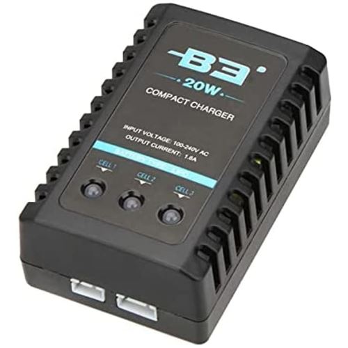 Chargeur Équilibré B3 20W 1.6A - Compact et Portable, AC 100-240V 50/60Hz, Facile à Connecter pour Batteries 2S-3S LiPo, Idéal pour IMAX