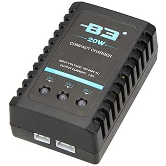 YUNIQUE GREEN-CLEAN-POWER Chargeur Équilibré B3 20W 1.6A - Compact et Portable, AC 100-240V 50/60Hz, Facile à Connecter pour Batteries 2S-3S LiPo, Idéal pour IMAX