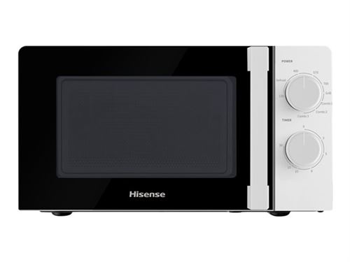 Hisense H20MOWS1HG - Four micro-ondes grill - 20 litres - 700 Watt - blanc et noir