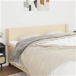 vidaXL Hoofdbord met randen 183x16x78/88 cm stof crÃmekleurig3118507