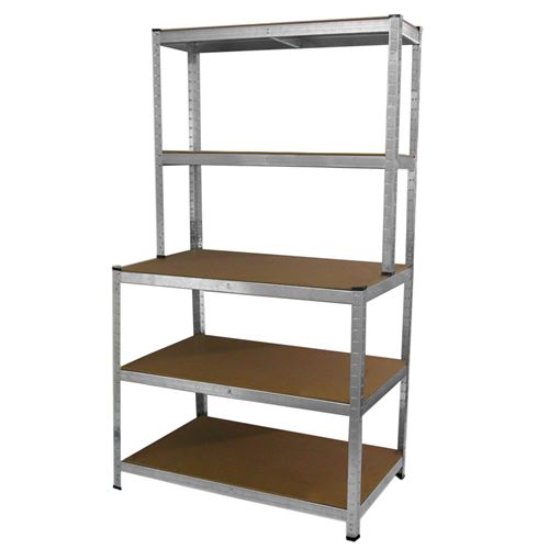 Etabli de Garage Etagère de Rangement en Acier Galvanisé Sans Boulons - Image 3