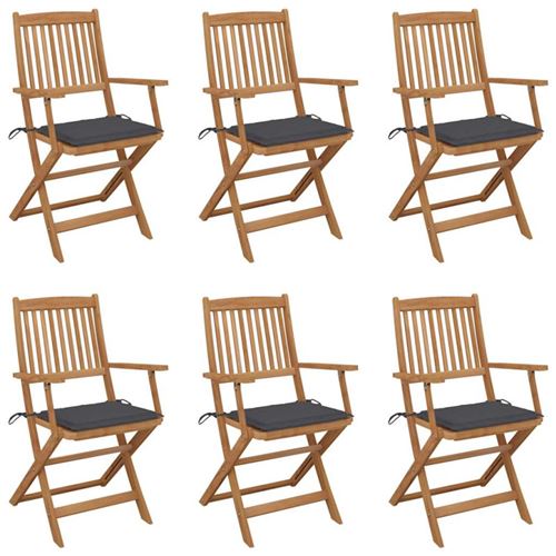 Vidaxl Chaises Pliables De Jardin - Lot De 6 - Image 3