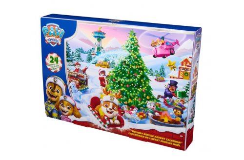 Calendrier de l avent jouets pat patrouille : figurines heros et accessoires de jeu - set cadeau noel 2025 et carte animal