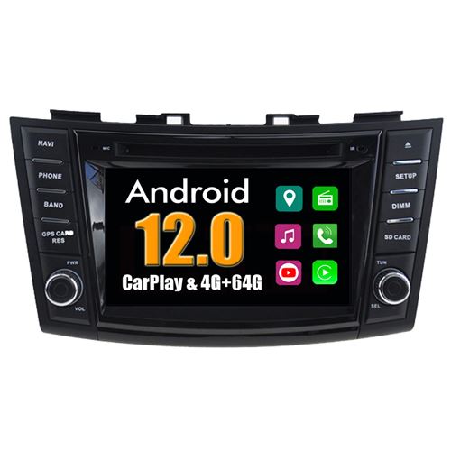 Autoradio CarPlay Multimédia RoverOne Android 4Go RAM 64Go ROM GPS pour Suzuki Swift Ertiga 2011 - 2016