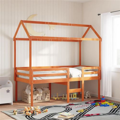 Toit de lit pour enfants 217x95,5x159 cm bois de pin massif