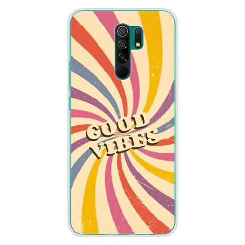 Coque en silicone imprimée compatible Xiaomi Redmi 9 Good vibes