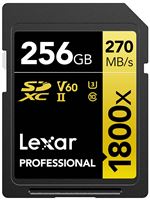 Carte mémoire SD Lexar SDXC 256 Go Noir