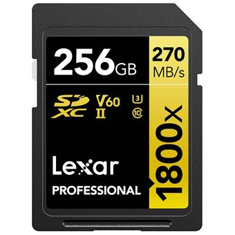 Carte mémoire SD Lexar SDXC 256 Go Noir