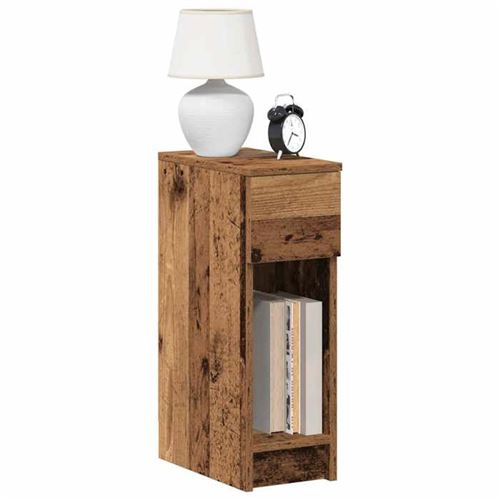 vidaXL Tables de chevet avec tiroir 2 pcs vieux bois 20x36x60 cm, table d'appoint, armoire de lit, table d'appoint pour la 858710