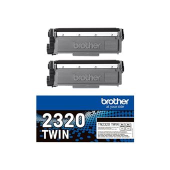 Pack de 2 toners Brother TN2320 Noir