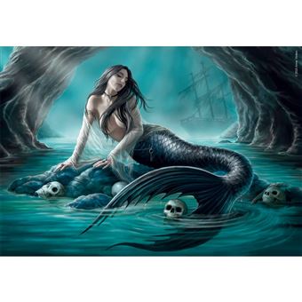 Puzzle Compact 1000 pièces : Anne Stokes : La complainte de la sirène - 1