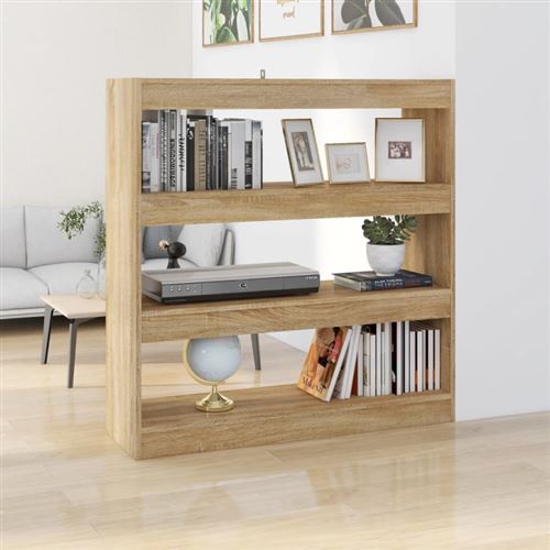 Non Communiqué Brun Bibliothèque Séparateur De Pièce Chêne Sonoma 100X30x103 Cm