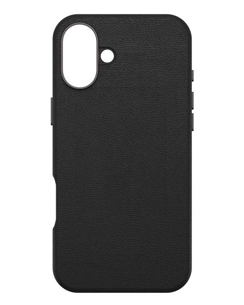OtterBox Symmetry Series - Coque de protection pour téléphone portable - cuir de catus, polyuréthane - noir cendré (noir) - pour Apple iPhone 16 Plus