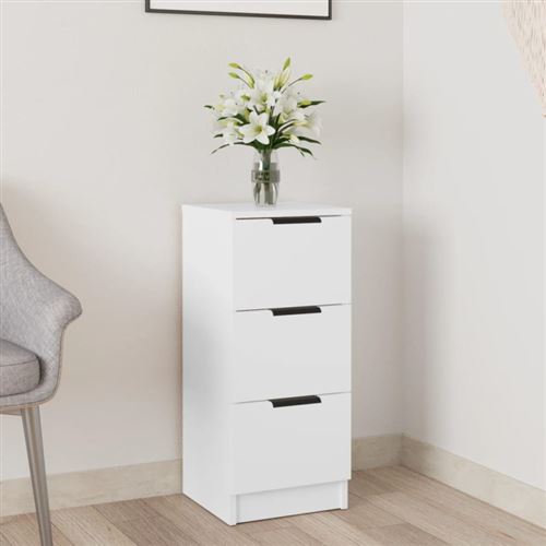 vidaXL - Buffet - 30x30x70 cm - Blanc - Image 2