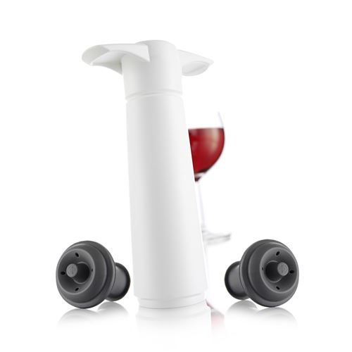 Vacuvin pompe+2 bouchons vacuvin blanc *9812