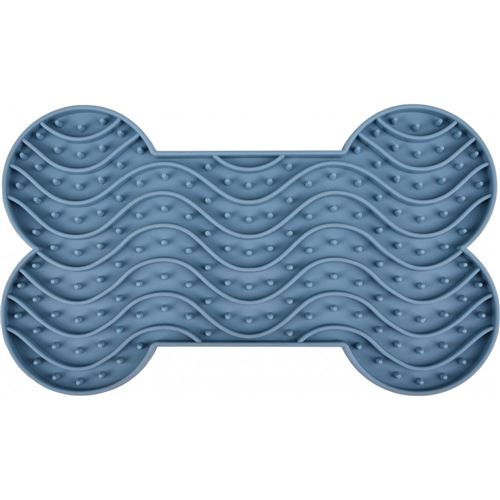 Tapis à lécher YUMMEE . couleur bleu. taille M 21 cm .pour chien.
