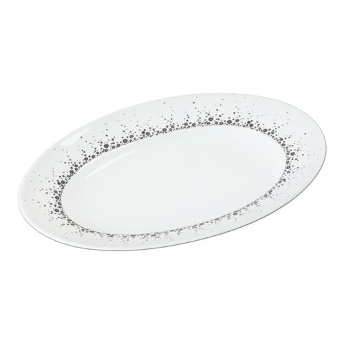 Ravier boréalis gris 24 cm - Table Passion - Blanc - Porcelaine