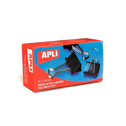 Boîte de 12 pinces à clip 41mm en métal - Apli