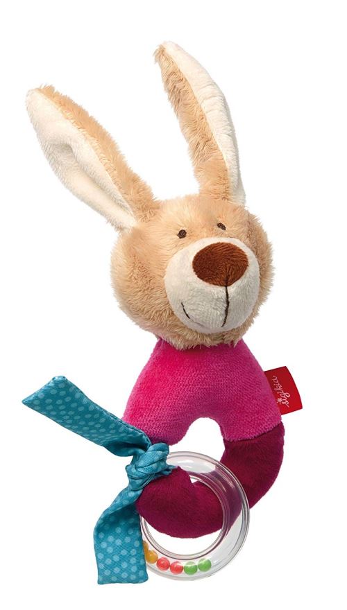 sigikid, Fille, Hochet Lapin, Red Stars, Brun/Rose, 42181