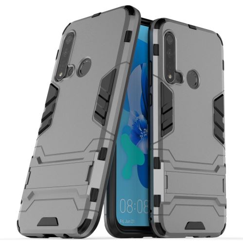 Coque en TPU garde hybride cool avec béquille gris pour votre Huawei P20 lite (2019)/Nova 5i