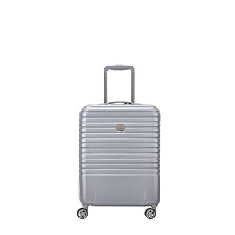 Valise Cabine Rigide Slim 4 Roues Doubles 55 Cm Caumartin Argent