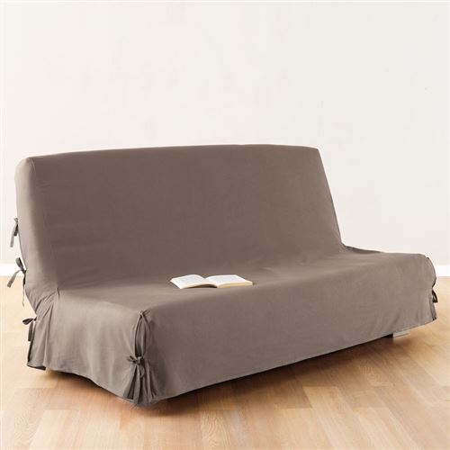 Paris Prix - Housse De Clic-clac Tissu 140x200cm Taupe