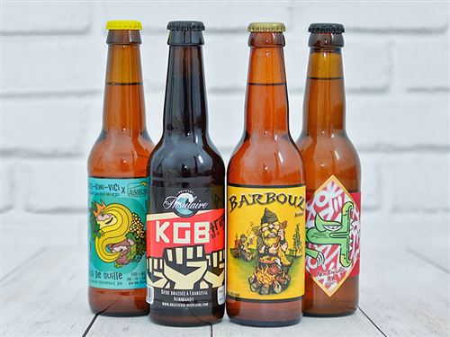 Coffret à bière personnalisé 4 pièces Label