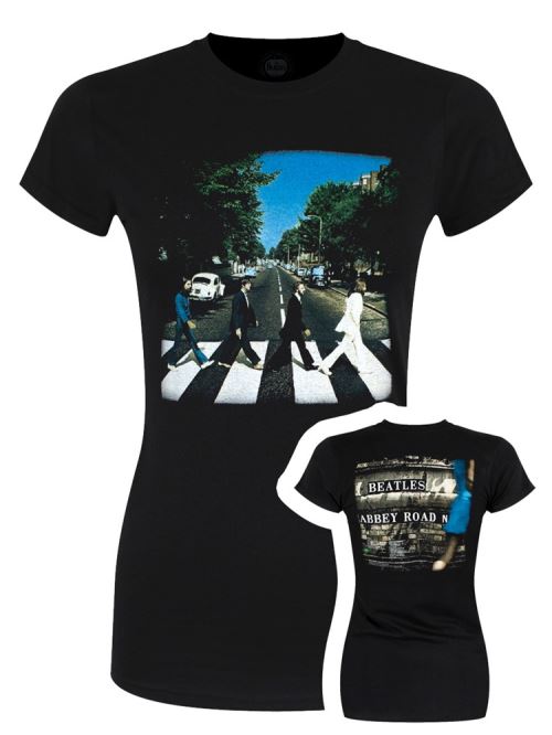 The Beatles T-Shirt Vintage Abbey Road Femme Noir - Taille L
