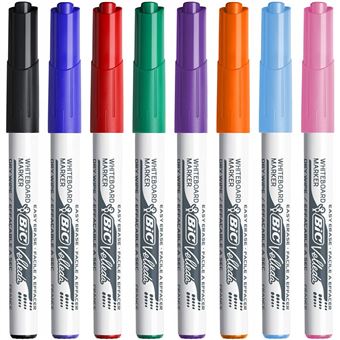 Pochette de 8 feutres effaçables à sec BIC Velleda 1741 Couleurs Assorties