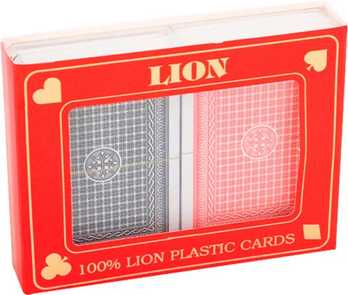 Jeu de cartes à jouer LION 100% plastique d