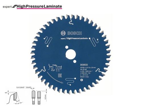 Lames De Scie Circulaire Bosch Expert For High Pressure Laminate