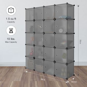 Armoire Penderie Rangement Modulable Placard Etageres De Rangement