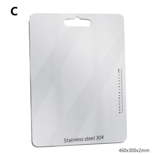 Planche à découper en acier inoxydable pour la cuisine, SUS-304 Fort Durable Easy Clean_Kiliaadk1368