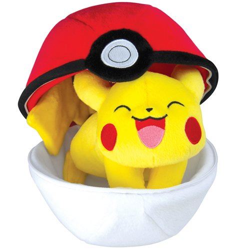 Pokemon T19363 - Tomy Pokéball en peluche avec fermeture éclair - pour jouer et recueillir à partir de 3 ans,Modèle aléatoire