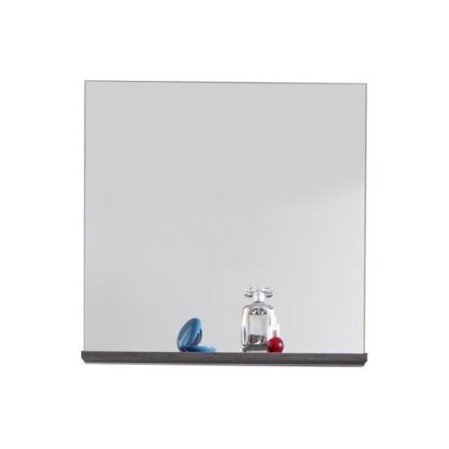 SAN DIEGO Miroir de salle de bain L 60 cm - Blanc mat et gris