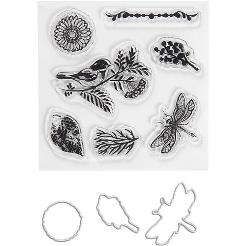 Creotime embossage de dépliants, timbres et gabarits de découpe 2,5 x 6 cm